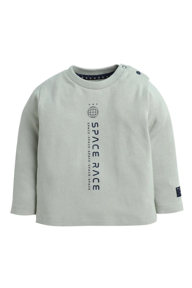 Dirkje Infant Boys Space Race 3-Piece Fleece Set – Cream & Navy
