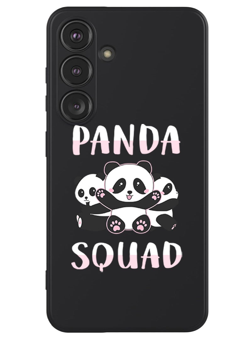 Theodor Protective Slim Fit Case Liquid Silicone Cover with Full Body Protection Anti-Scratch Shockproof Case For Samsung Galaxy S24 (Black) - Panda squad - Image 1
