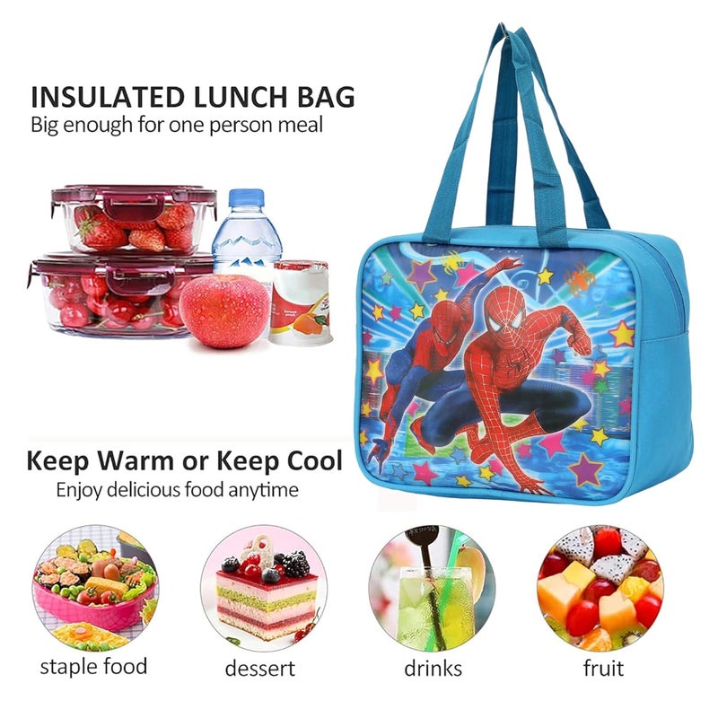 SPEND حقيبة غداء للأطفال للمدرسة | معزولة، خفيفة الوزن وقابلة لإعادة الاستخدام | حقيبة غداء سهلة الحمل للأولاد والبنات | تحافظ على الطعام طازجًا | متينة وسهلة التنظيف | مثالية للمدرسة والنزهات - Image 3