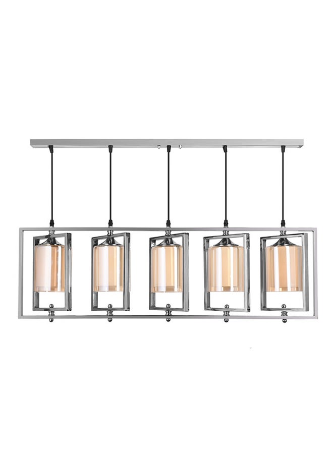 El Rawda Lighting Eimilia Stainless Chandelier | Modern Chandelier | Material: Stainless Steel | Color: Chrome | Size: 55x95 cm