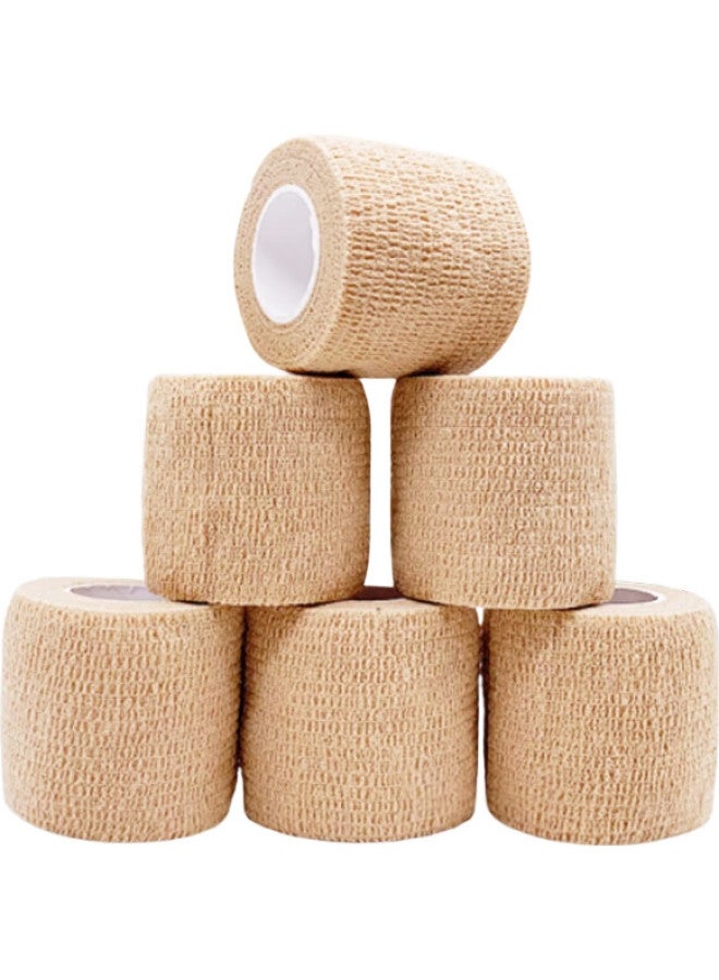 chidong Elastic Self-Adhesive Bandage For Hand Protection, Boxing, Leg Binding, Hand And Foot Ankle Support, Sports Elastic Bandage, 6 Rolls, 5Cm X 4.5M - Image 1