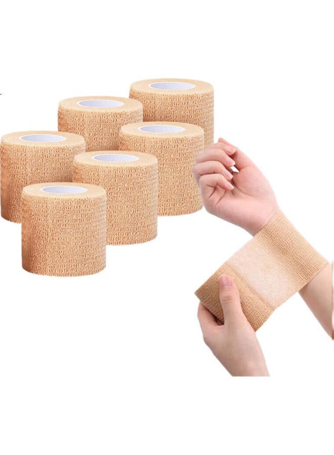 chidong Elastic Self-Adhesive Bandage For Hand Protection, Boxing, Leg Binding, Hand And Foot Ankle Support, Sports Elastic Bandage, 6 Rolls, 5Cm X 4.5M - Image 3