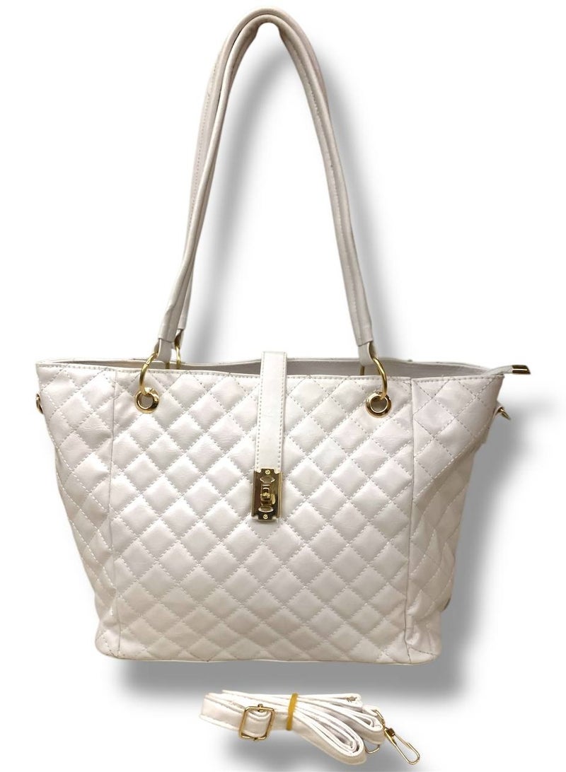 White Crossbody & Shoulder Handbag for Women  - Image 3