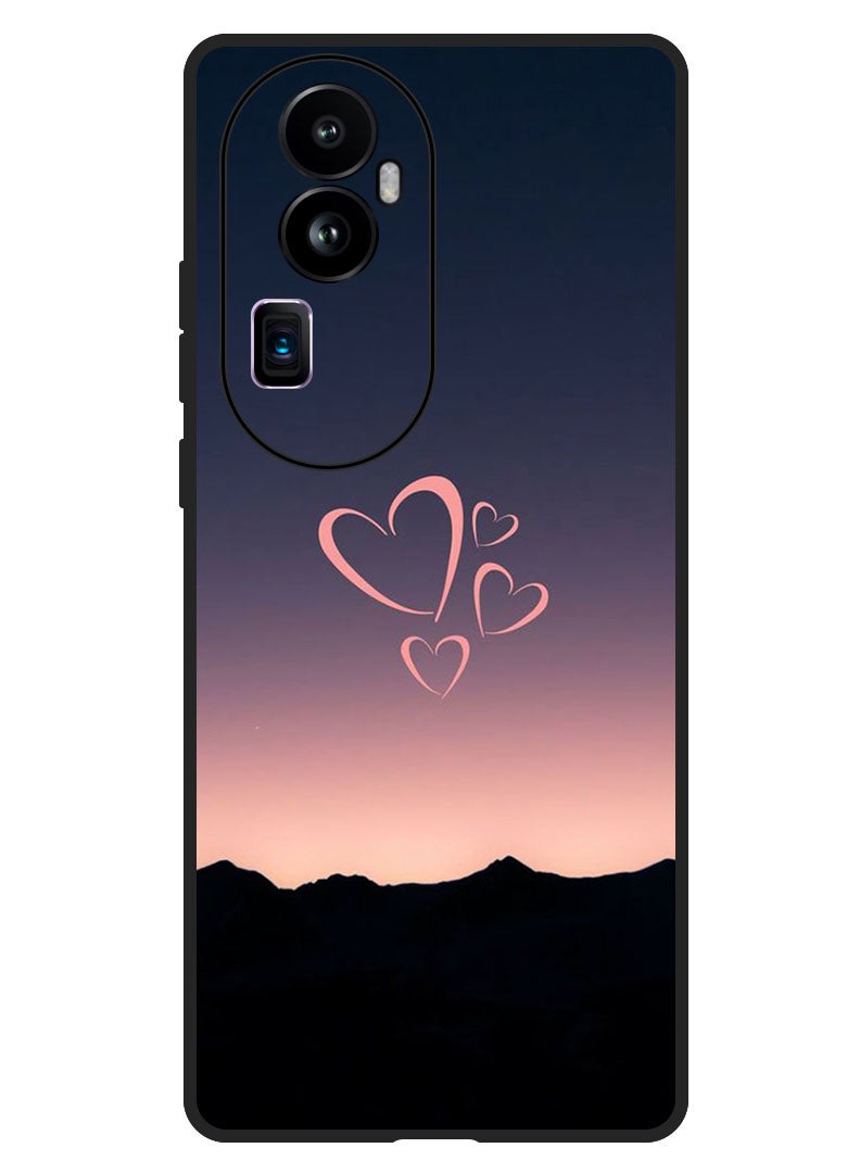 Theodor Protective Case Anti Scratch Shock Proof Bumper Cover For Oppo Reno 10 Pro Plus Four Hearts - Image 1