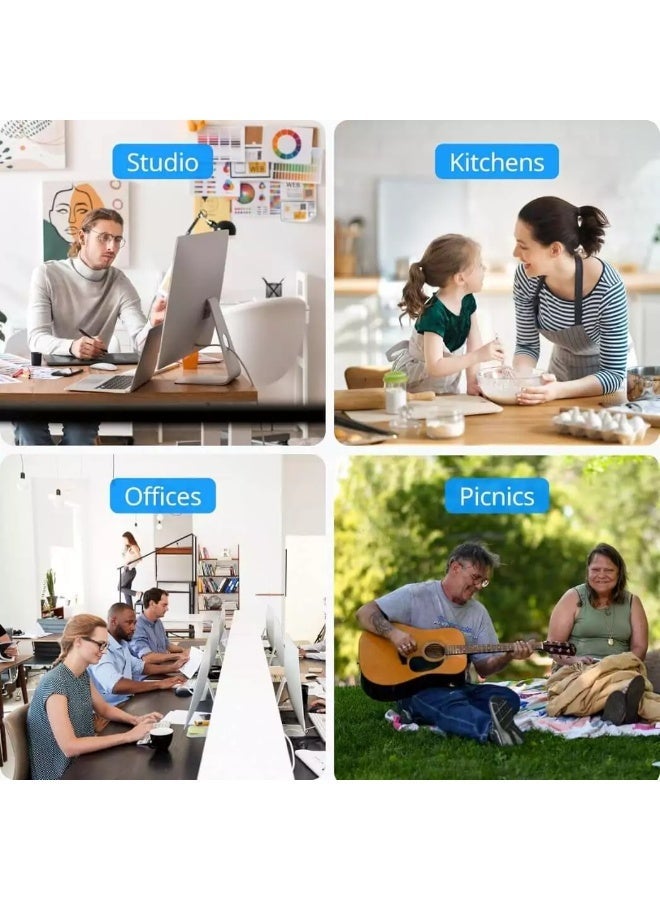 SwitchBot Smart Desk Fan | Portable 3D Oscillating Air Circulator | App & Voice Control - Image 2