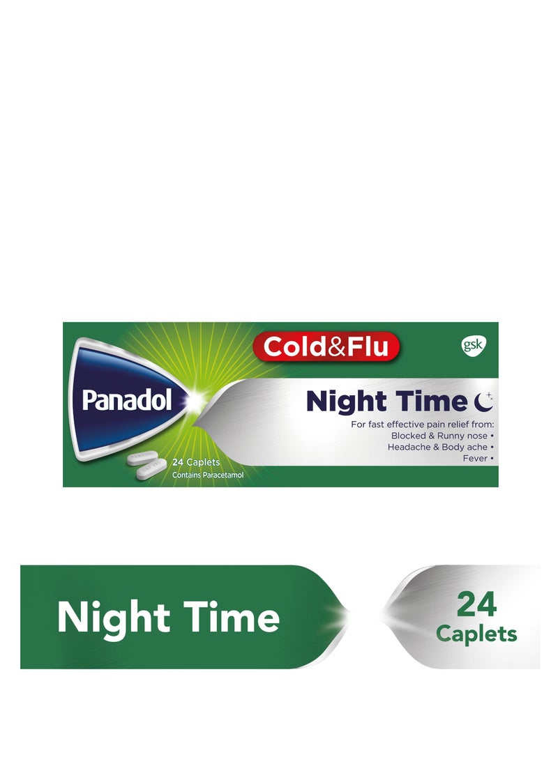 Panadol Pack Of 2 Panadol Cold And Flu Night Time Caplet 24pcs  - Image 3