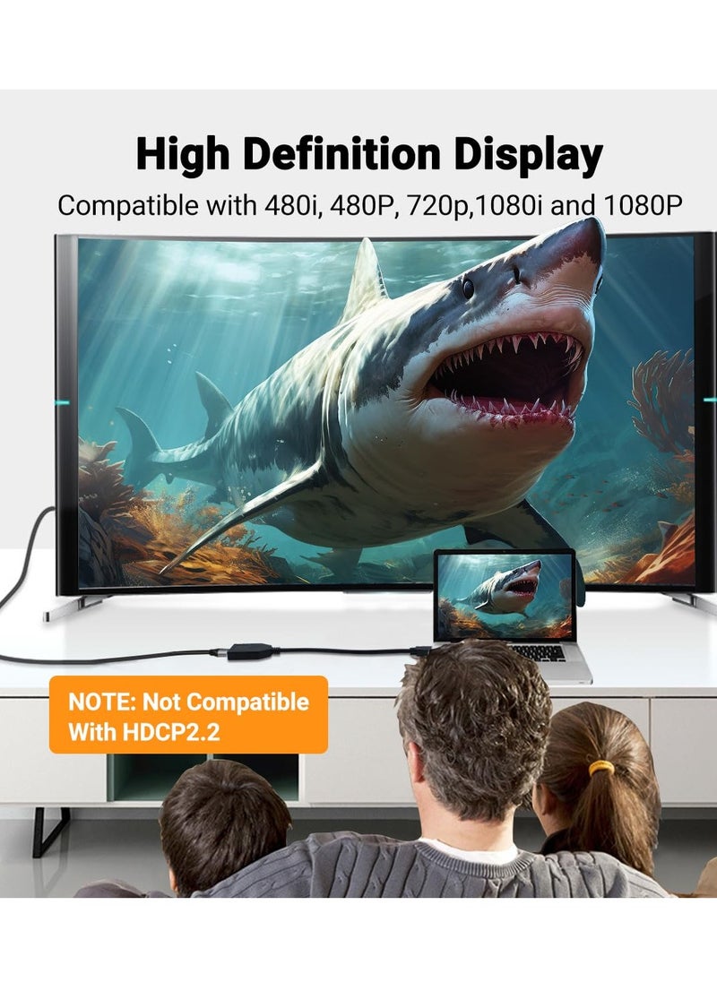 Daytoyz HDMI Splitter Cables Male 1080P to Dual HDMI Female 1 to 2 Way HDMI Splitter Adapter Cable for HDTV HD, LED, LCD, TV, Support Two TVs at The Same Time  - Image 3