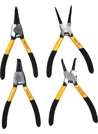 VTH WITH TAGLINE ABSOLUTE TOOLING SOLUTIONS VTH Wello 4pcs Circlip Plier Set CPS07004 Internal Bent Nose Circlip Plier Interrnal Straight Nose Circlip Plier External Straight Nose Circlip Plier External Bent Nose Circlip Plier  - Image 1