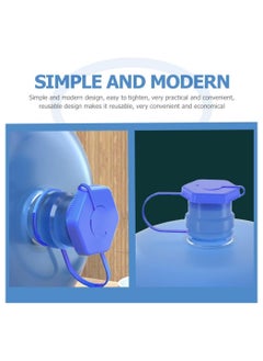 Y&D 5 Gallon Water Jug Cap Reusable Dust Proof Double Sealed Non Spill Silicone Lids Bottle top caps lids Plug Replacement for Dispenser Bottles 4Pcs  - Image 3