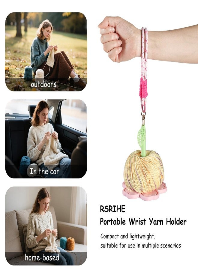 RSRIHE Portable Wrist Yarn Holder- 3D Printed Sakura Crochet Holder for Knitting. Perfect for Travel and on-The-go Crocheting. Comfortable Handmade Tool for Yarn Lovers - Image 5
