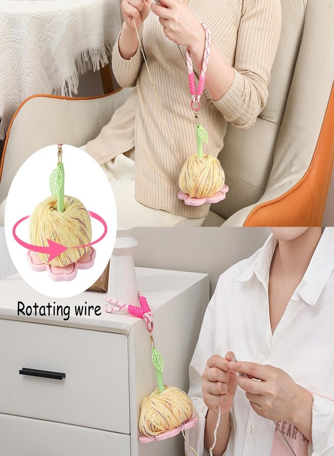 RSRIHE Portable Wrist Yarn Holder- 3D Printed Sakura Crochet Holder for Knitting. Perfect for Travel and on-The-go Crocheting. Comfortable Handmade Tool for Yarn Lovers - Image 3