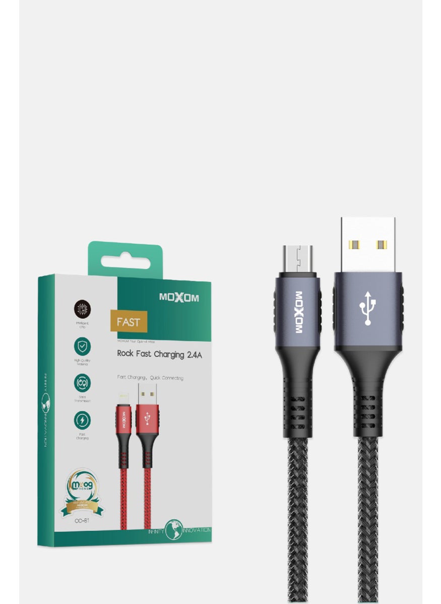 MOXOM CC81 - IP Rock Fast Charging Cable, Red 