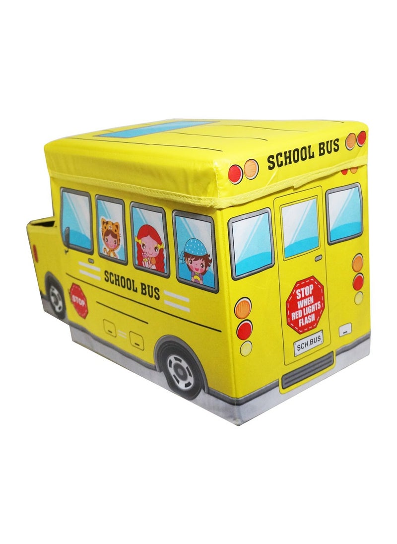 MUREN Muren Bus Folding Storage Stool for Young Kids (Yellow)  - Image 2