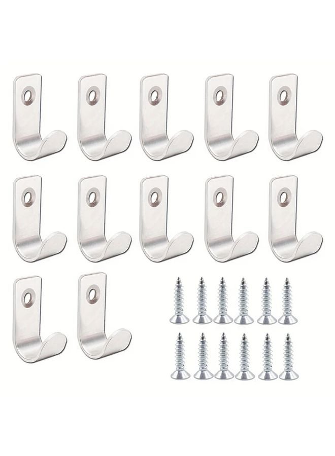 12 Pack Silvery Tarpaulin Hooks 35x16x17mm Durable Trailer Net Mounting Flat Guy Hooks - Image 2