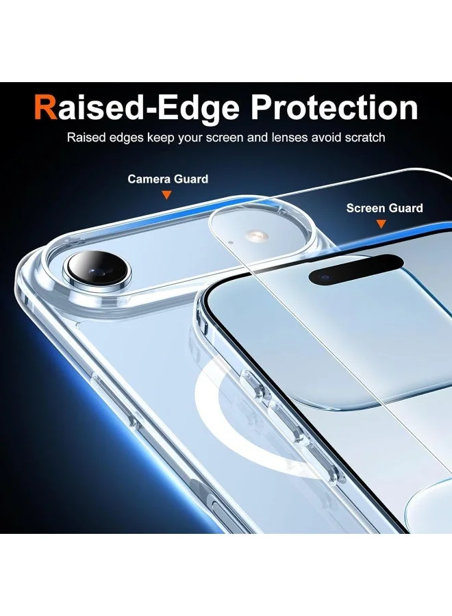 Mobcos  iPhone 17 Air Clear Case with Transparent Slim Protective Cover, Lightweight, Protective Cover Magnetic Charging Compatible  | Best Price UAE