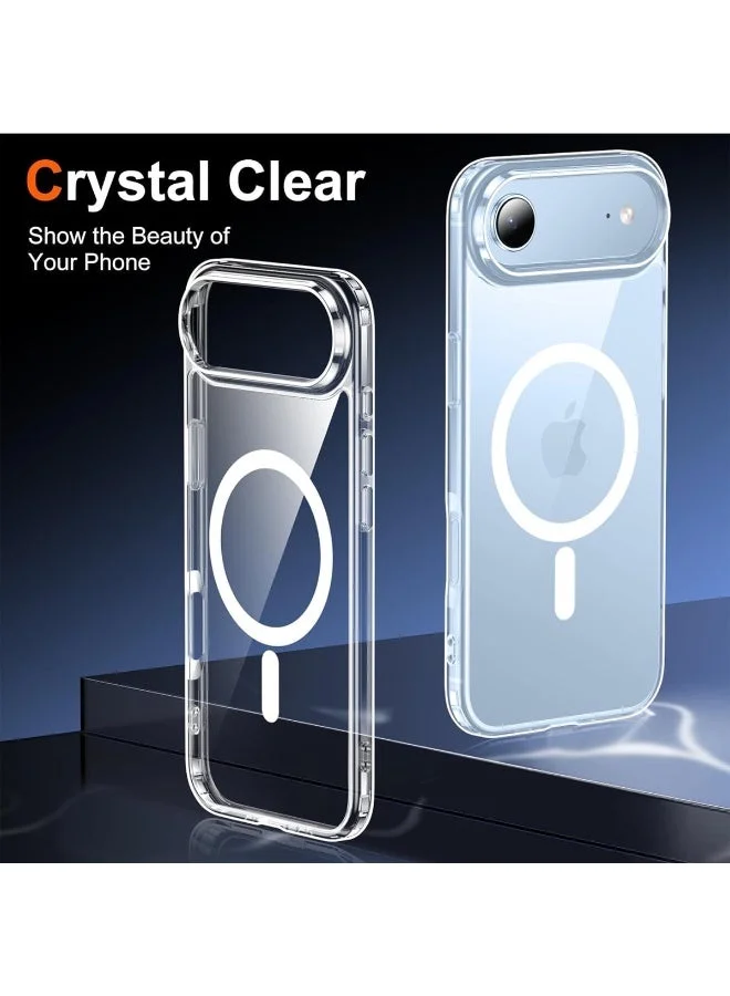 Mobcos  iPhone 17 Air Clear Case with Transparent Slim Protective Cover, Lightweight, Protective Cover Magnetic Charging Compatible  | Best Price UAE