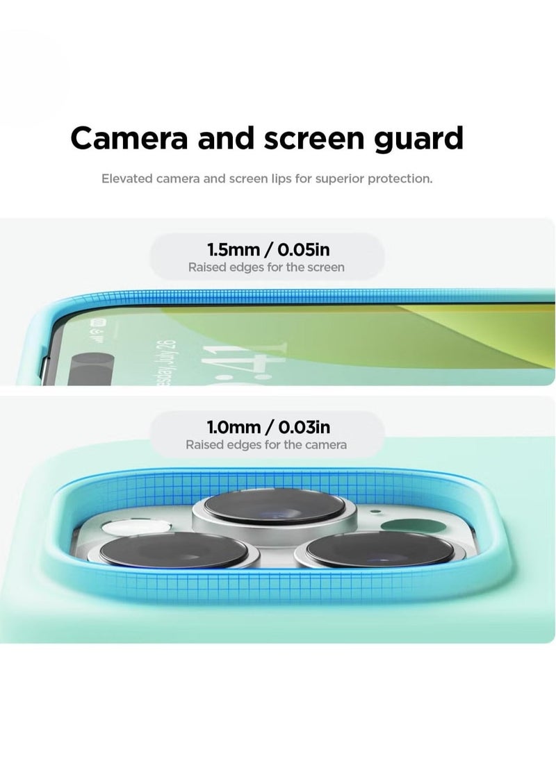 Raxoom iPhone 16 Pro Case Cover – Aqua Blue, Full Body Protection, Shockproof, Slim Design with Anti-Scratch Soft Microfiber Lining - Image 2
