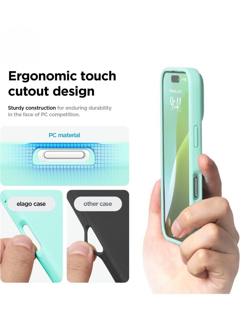 Raxoom iPhone 16 Pro Case Cover – Aqua Blue, Full Body Protection, Shockproof, Slim Design with Anti-Scratch Soft Microfiber Lining - Image 4