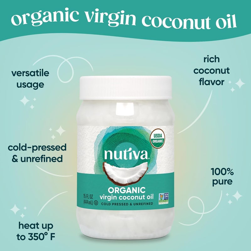 Nutiva Organic Virgin Coconut Oil - 444 ml - Image 3