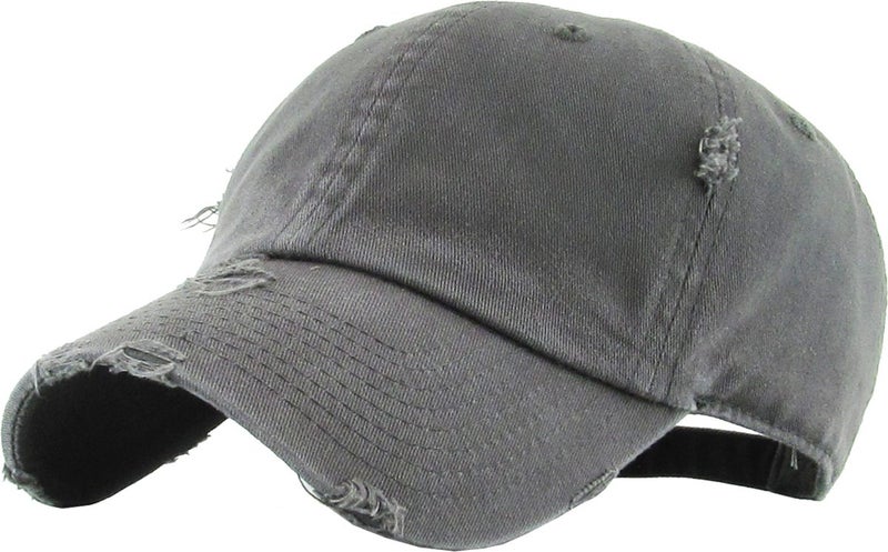 KBETHOS KBE-VINTAGE DGY Trucker Mesh Cotton Baseball Cap, Dark Gray - Image 1