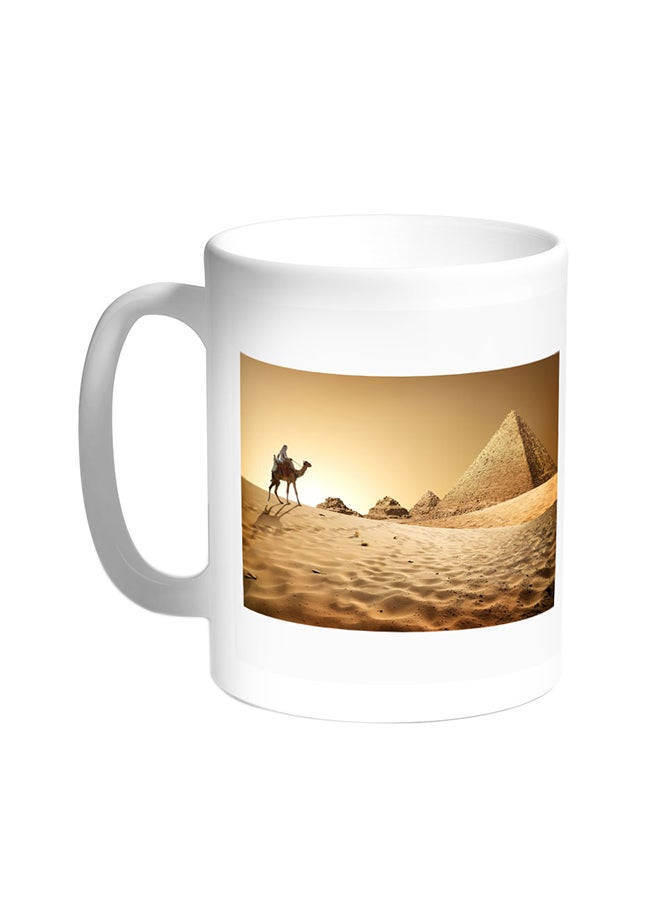 RYN The Pyramids Of Egypt Printed Coffee Mug White 11ounce