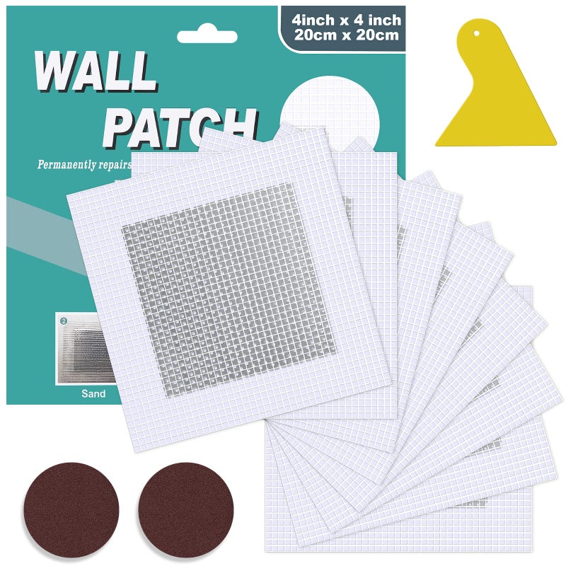 Mckanti 8 Pack 4 Inch Drywall Repair Kit, Aluminum Drywall Patch Wall Repair Patch Kit, Large Hole Patch Repair for Drywall,Heavy Duty Dry Wall Hole Repair Patch - Image 1