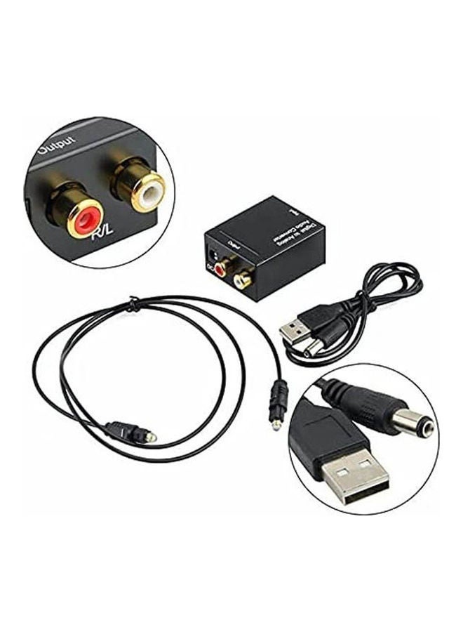 ELTRAZONE Digital to Analog Audio Converter – Optical Coaxial Toslink to RCA L/R Audio Adapter – Converts SPDIF Digital Signal to Analog Stereo for Soundbar, Amplifier, Speaker, DAC – Compact Plug & Play Audio Decoder Box – USB Powered – Black - Image 2