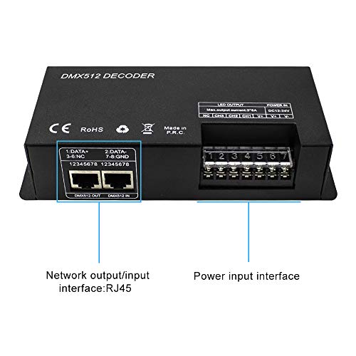Amki High Power Dmx Led Controller Led DMX 512 Decoder Dimmer Driver DC12V-24V for led rgb strip or lights (3 Channel) - Image 3