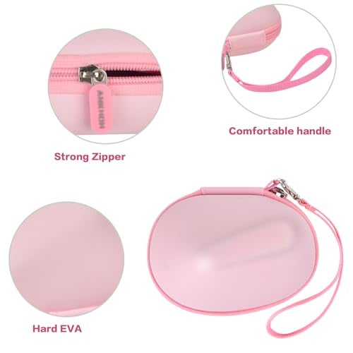 ANKHOH Case for Logitech Lift Vertical Ergonomic Mouse, Travel Carrying Holder Storage Box for Logi Wireless Bluetooth Cordless Upright Mouse - Bag Only (Pink) - Image 2