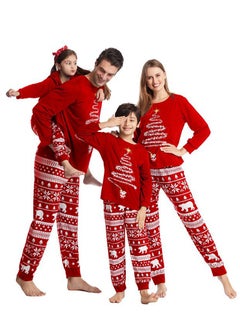 VUCATIN Children's Family Matching Pajamas Holiday Matching Clothing Long-Sleeved Parent-Child Pajamas for Home Suitable for Women Men Children and Pets (Women)  - Image 2