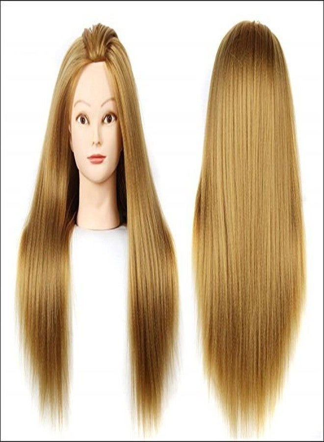 ريتزكارت دمية شعر ريتزكارت الناعمة كالحرير للتدريب/القص/التصفيف مع حامل وأدوات تصفيف الشعر المدمجة، متعددة الألوان. - Image 1