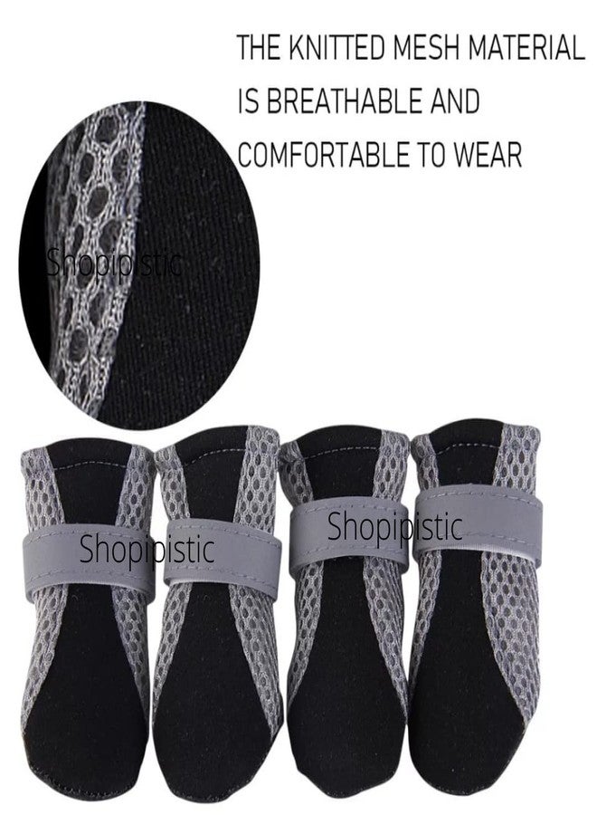 Shopipistic Dog Shoes for Shih Tzu, Indoor Anti-Slip Dog Paw Shoes with Grip Pads for Tile & Wooden Floors, Puppy Paw Protector for Small Dogs, NOT for Outdoor Use or Large Dogs (Black, Size 8) - Image 3