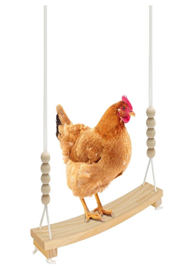 Qinfly Arc-Shaped Chicken Swing Perch Enrichment Toys Handmade,Chicken Accessories for Chicken Coop Decor,Run,Playground Must Haves,Essentials Supplies for Real Chickens,Hens - Image 1
