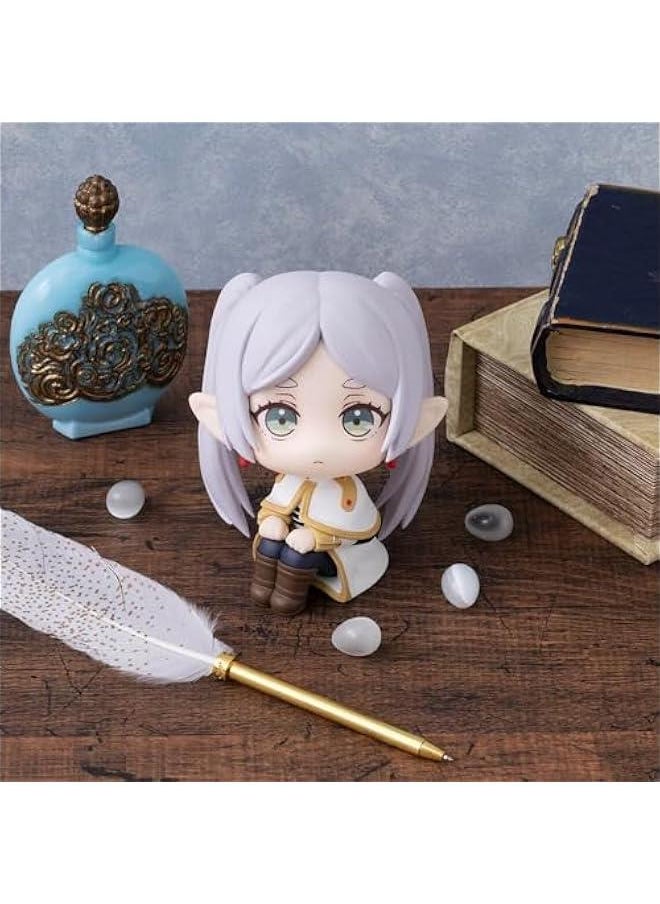 Generic - Anime Figure Frieren Look Up Figure, 11cm Mini Frieren Cake Topper Sitting Pose Figure Model Statue Desktop Decoration Handmade Collectible Gifts for Fans - Image 1