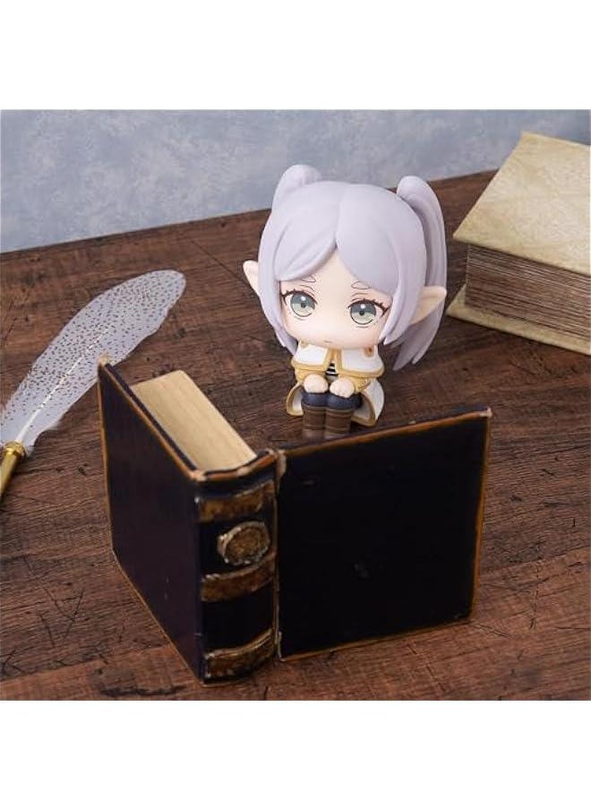 Generic - Anime Figure Frieren Look Up Figure, 11cm Mini Frieren Cake Topper Sitting Pose Figure Model Statue Desktop Decoration Handmade Collectible Gifts for Fans - Image 1