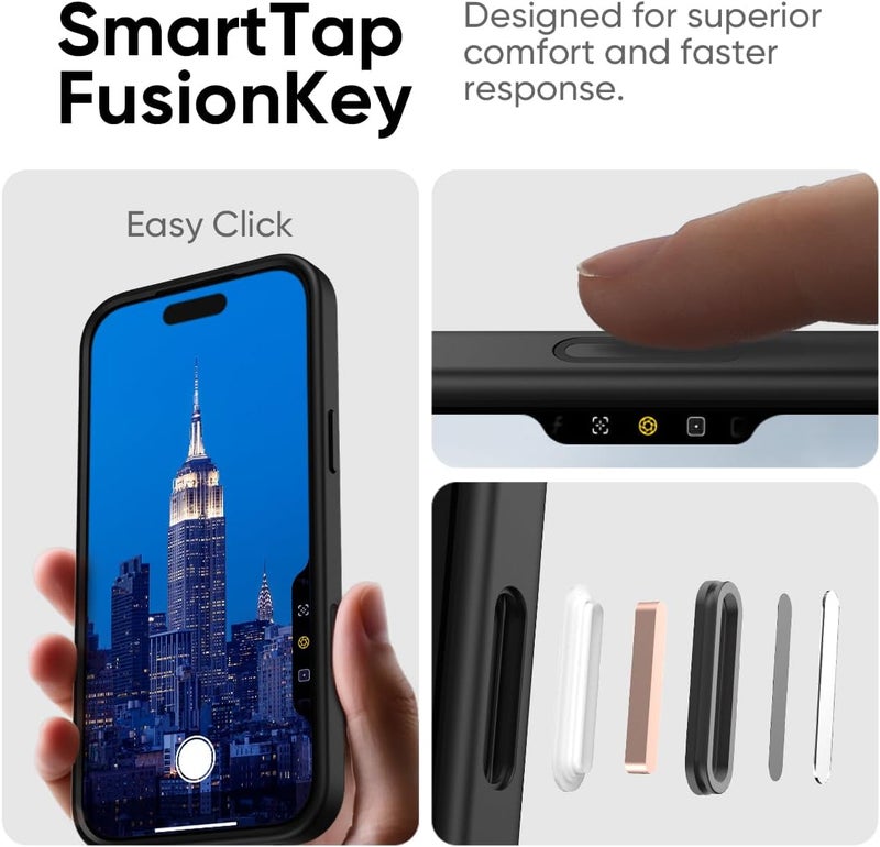 FLOLAB Surtect Tri-Fusion Magnetic for iPhone 17 Pro Case Protective Slim Design Magsafe Compatible Military Grade - Black Matte Translucent - Image 4