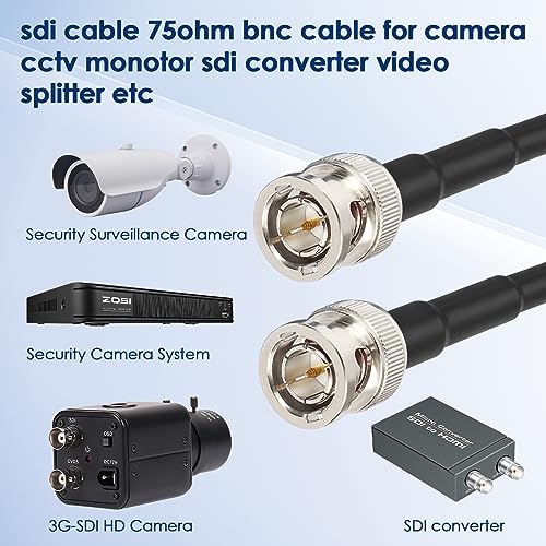 XRDS -RF XRDS - RF SDI Cable 3ft, Thin 3G/6G HD-SDI, 75 Ohm RG179 Extension with Heavy Duty BNC to BNC Male Connector for Surveillance Camera System Cables CCTV/DVR/TV - Image 5