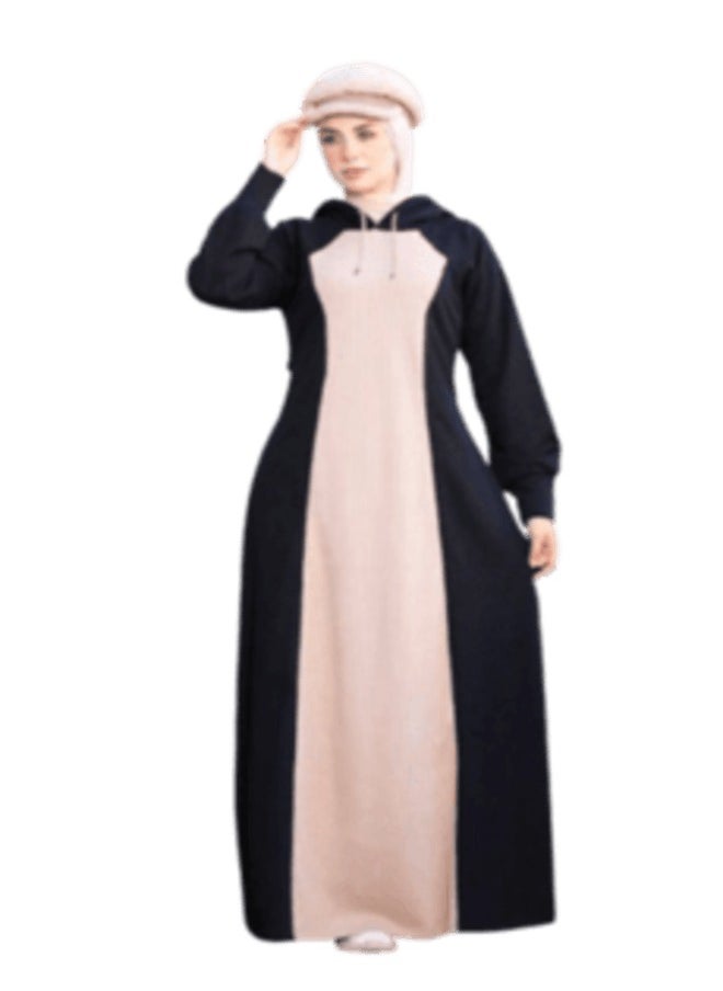 Abaya Kardasa for women with cape - winter ribbed rib material - available in 2 sizes - combines black and beige - pzsku/Z4F7C104A2324ECC910A1Z/45/_/1733133271/b56eb835-00c7-440a-bf7e-7897bceb20d3