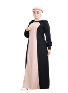 Abaya Kardasa for women with cape - winter ribbed rib material - available in 2 sizes - combines black and beige - pzsku/Z4F7C104A2324ECC910A1Z/45/_/1733133272/135c1e8c-393d-48c5-8c3c-98762a614408