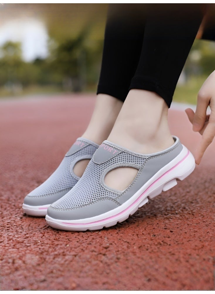 Open-Back Breathable Hollow Design Thick Sole Comfort Sandals - Image 1