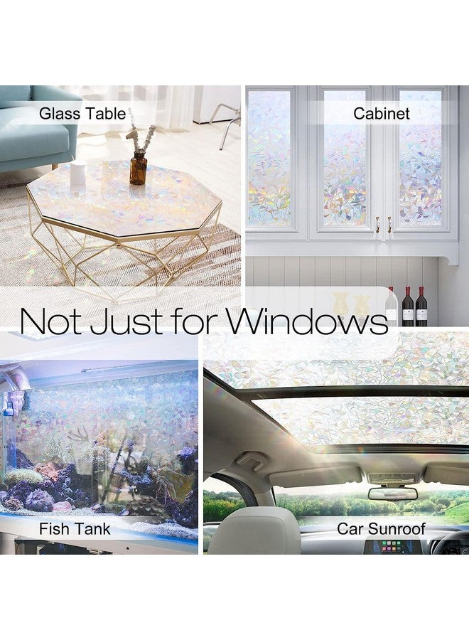 Elton 3D Window Privacy Film, Rainbow Window Clings, 3D Decorative Window Vinyl, Stained Glass Window Decals, Static Cling Window Sticker Non-Adhesive - 24X36 Inch - Image 3