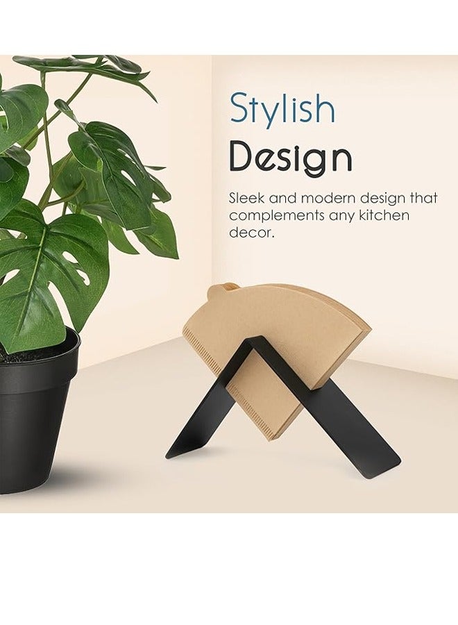 Coffee Paper Filter Holder v60 Storage Rack Reusable Metal Home Kitchen