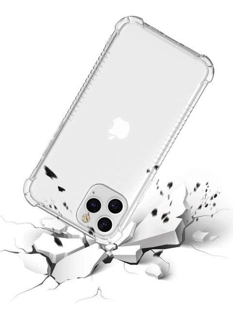 Clear Case Compatible with iPhone 12, Clear TPU Case with 4 Corners Shockproof Protection & Camera Protection Anti-Slip, For iPhone 12 (Clear)