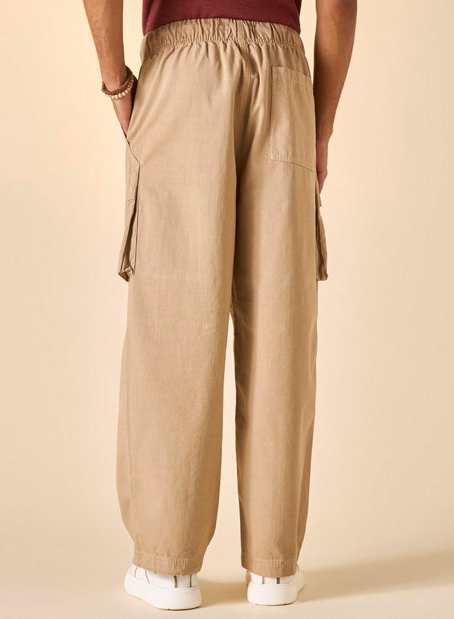 Lee Cooper Checked Flexi Waist Cargo Pants - Image 3