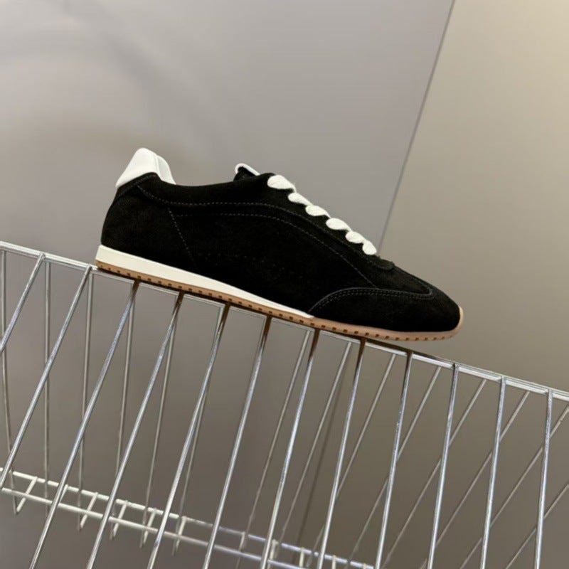 Vintage Flat German Training Shoes for Men and Women, Lace-up Casual Sneakers - Image 3