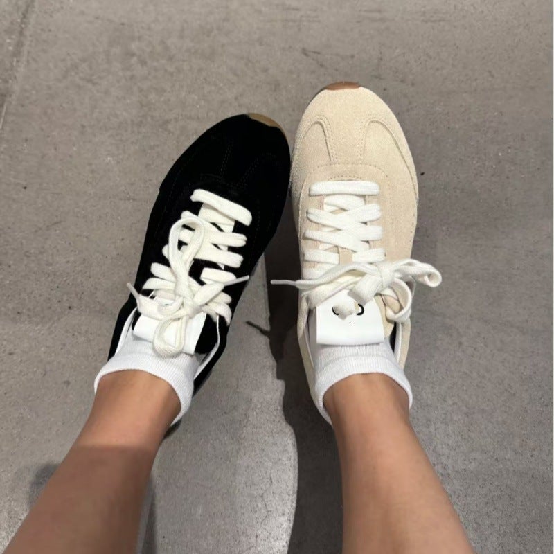 Vintage Flat German Training Shoes for Men and Women, Lace-up Casual Sneakers - Image 4