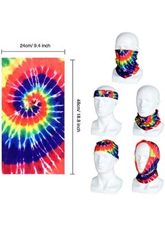 Generic Hippie Costume Set, Hippie Sunglasses, Peace Sign Necklace and Tie Dye Headband for 60s 70s Accessories  - Image 2