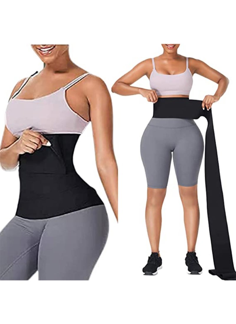 Aikanbo Waist Trainer for Women Velcro Elastic Wrap Corset Plus Size Workout Waist Trimmer for Gym Sport Body Shaper Waist Trimmer Belt  - Image 1