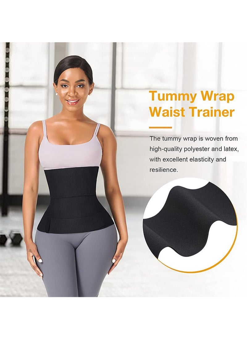 Aikanbo Waist Trainer for Women Velcro Elastic Wrap Corset Plus Size Workout Waist Trimmer for Gym Sport Body Shaper Waist Trimmer Belt  - Image 3