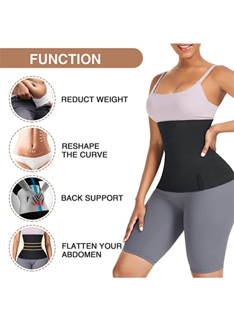 Aikanbo Waist Trainer for Women Velcro Elastic Wrap Corset Plus Size Workout Waist Trimmer for Gym Sport Body Shaper Waist Trimmer Belt  - Image 4
